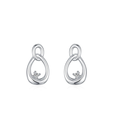 Minimally Curved 925 Sterling Silver Stud Earrings - Kimiko