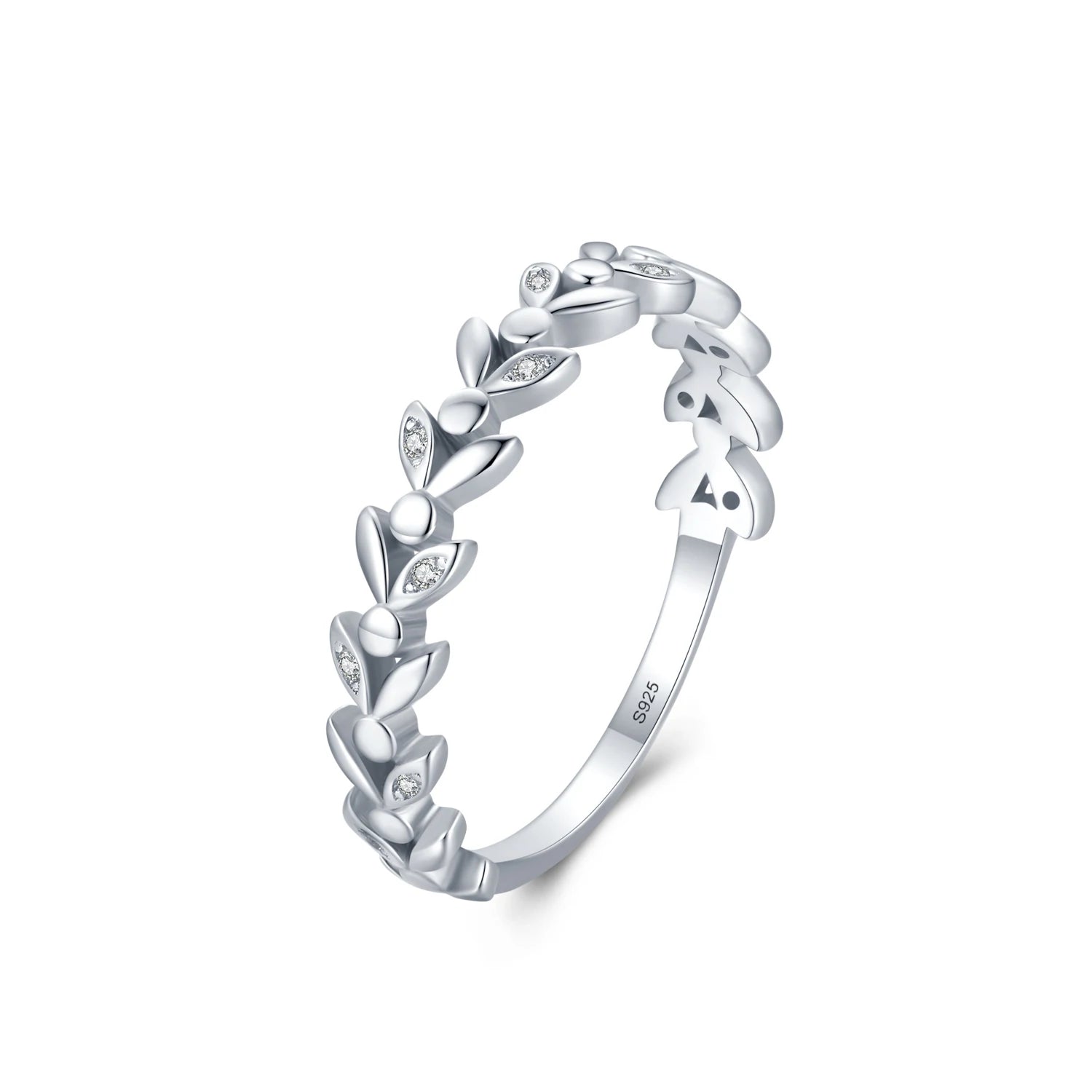 Classic Lucky Tree Leaf Stackable Finger Ring