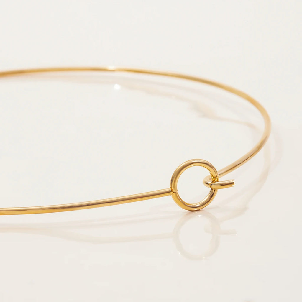 J&D Minimalist 18K Gold Plated Stainless Steel HIgh Polished Chain Necklace DIY Charms Choker Jewelry