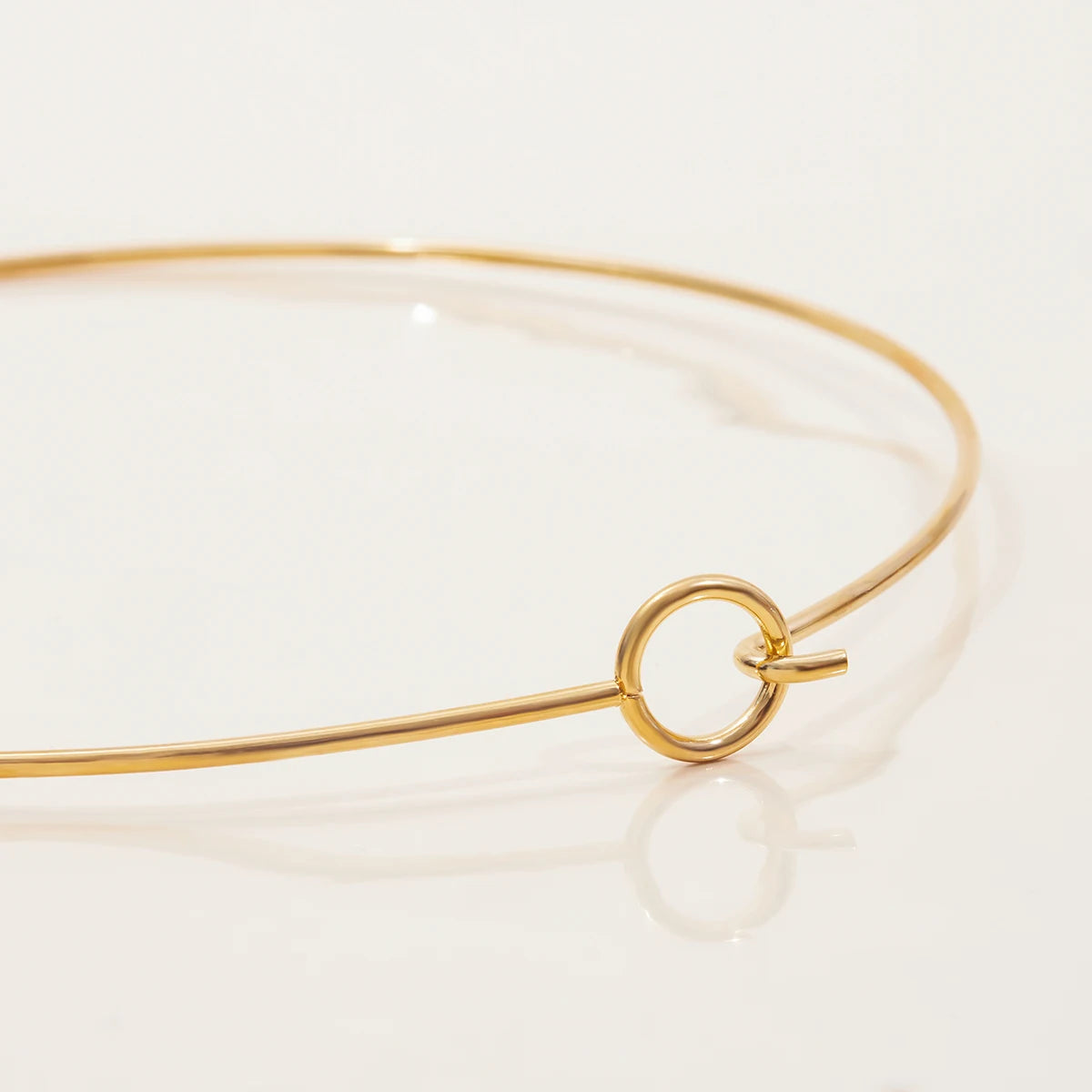 J&D Minimalist 18K Gold Plated Stainless Steel HIgh Polished Chain Necklace DIY Charms Choker Jewelry