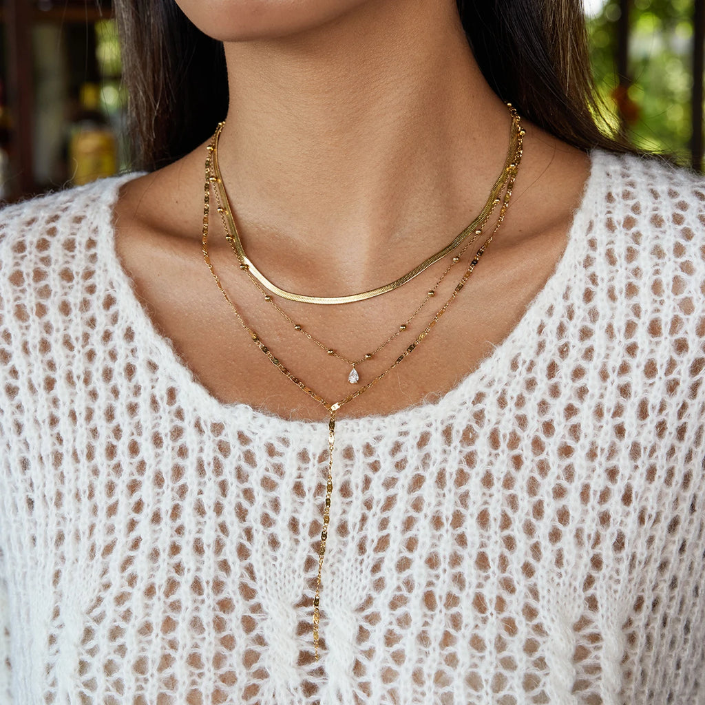 Blade Chain Multi-layer Necklace