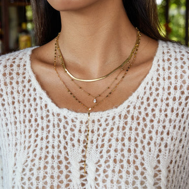 Blade Chain Multi-layer Necklace