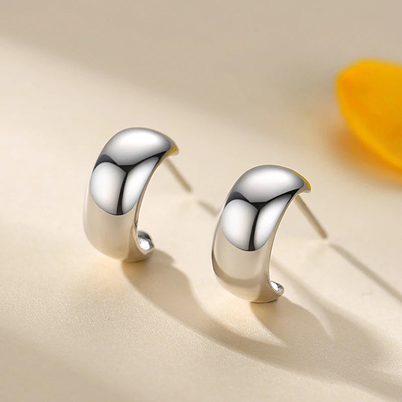 925 Sterling Silver Minimalism Charm Earring