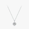 925 Sterling Silver Zircon Flower Pendant Necklace