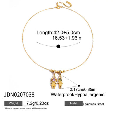 Romantic Girl and Boy Pendant Necklace