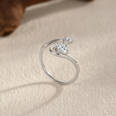 Ailmay 925 Sterling Silver Trendy Geometric Line Design Dazzling Clear CZ Finger Rings For Women Fine Jewelry Gifts