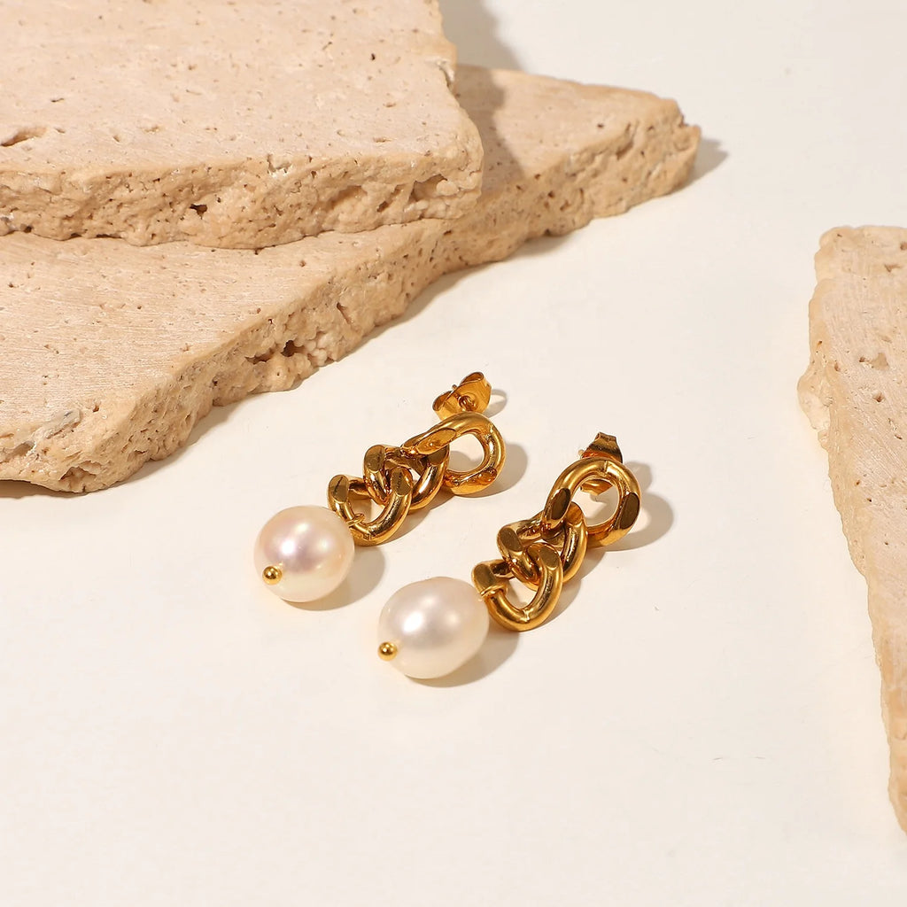Baroque Pearl Drop Earrings - Kimiko