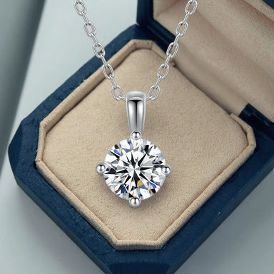 Fine Jewelry Moissanite Necklace 925 Silver Oval Cut Adjustable Chain Elegant Pendant Bridal Engagement Jewelry for Women