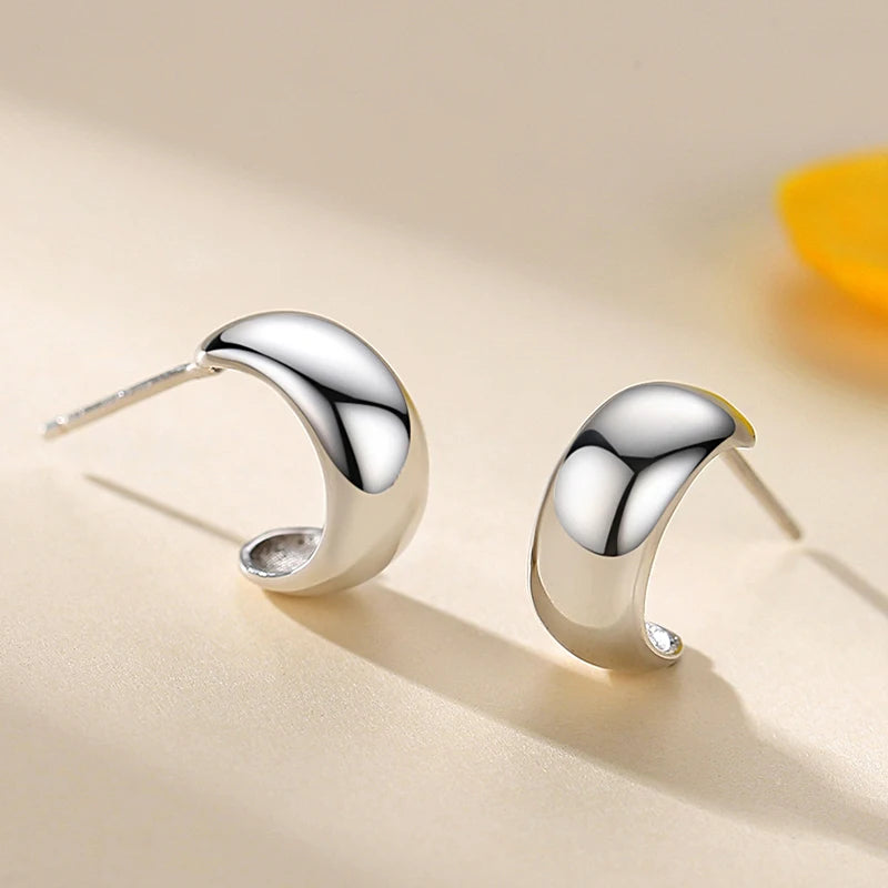 925 Sterling Silver Minimalism Charm Earring
