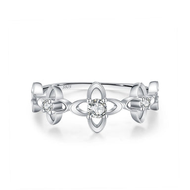 Four-leaf Clover Flowers Ring