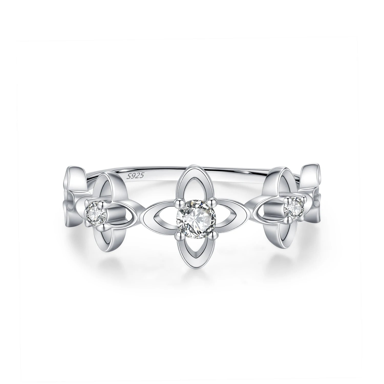 Four-leaf Clover Flowers Ring