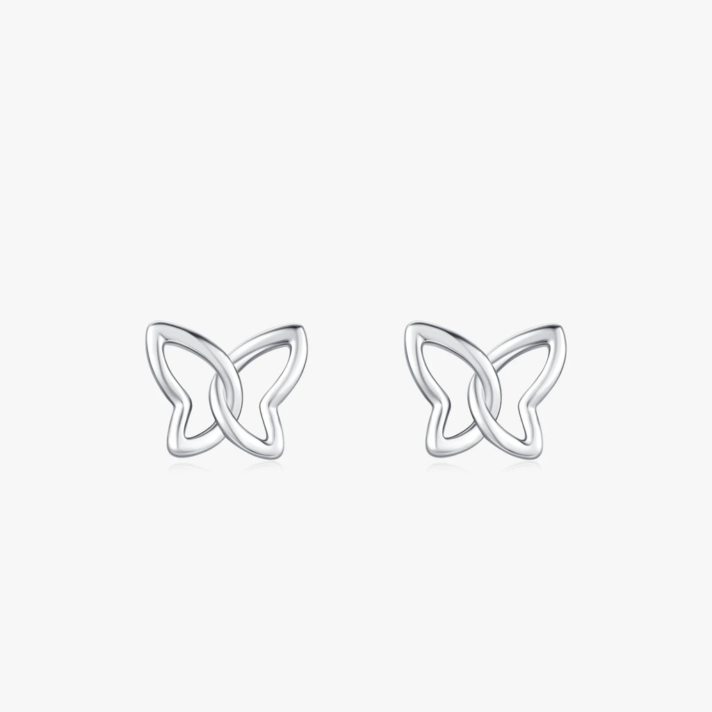 925 Sterling Silver  Butterfly Stud Earrings - Kimiko
