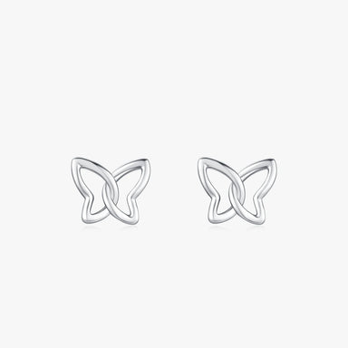 925 Sterling Silver  Butterfly Stud Earrings - Kimiko