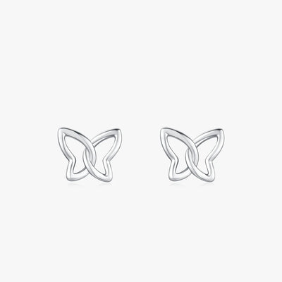 925 Sterling Silver  Butterfly Stud Earrings