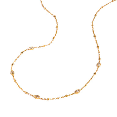 Horse Eye Clip Bead Necklace