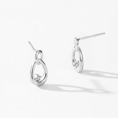 Minimally Curved 925 Sterling Silver Stud Earrings - Kimiko
