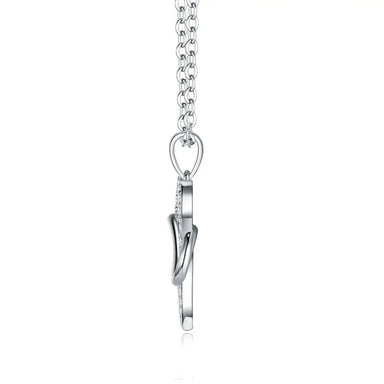 Original Factory New Designs Women 925 Silver Necklace Ladies Fine Jewelry Moissanite Heart Pendant Necklace
