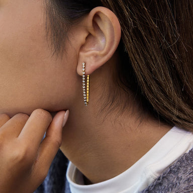 White Zirconia Drop Earrings