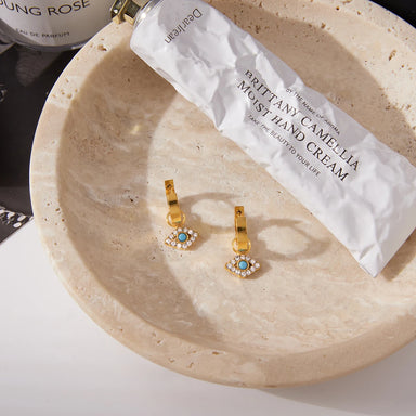 Blue Turquoise Devil's Eye Earrings