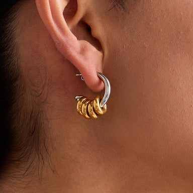 Two-Tone Earring Hoop Earring