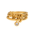 Multi-ring Multi-finger Zircon Charm Link Rings