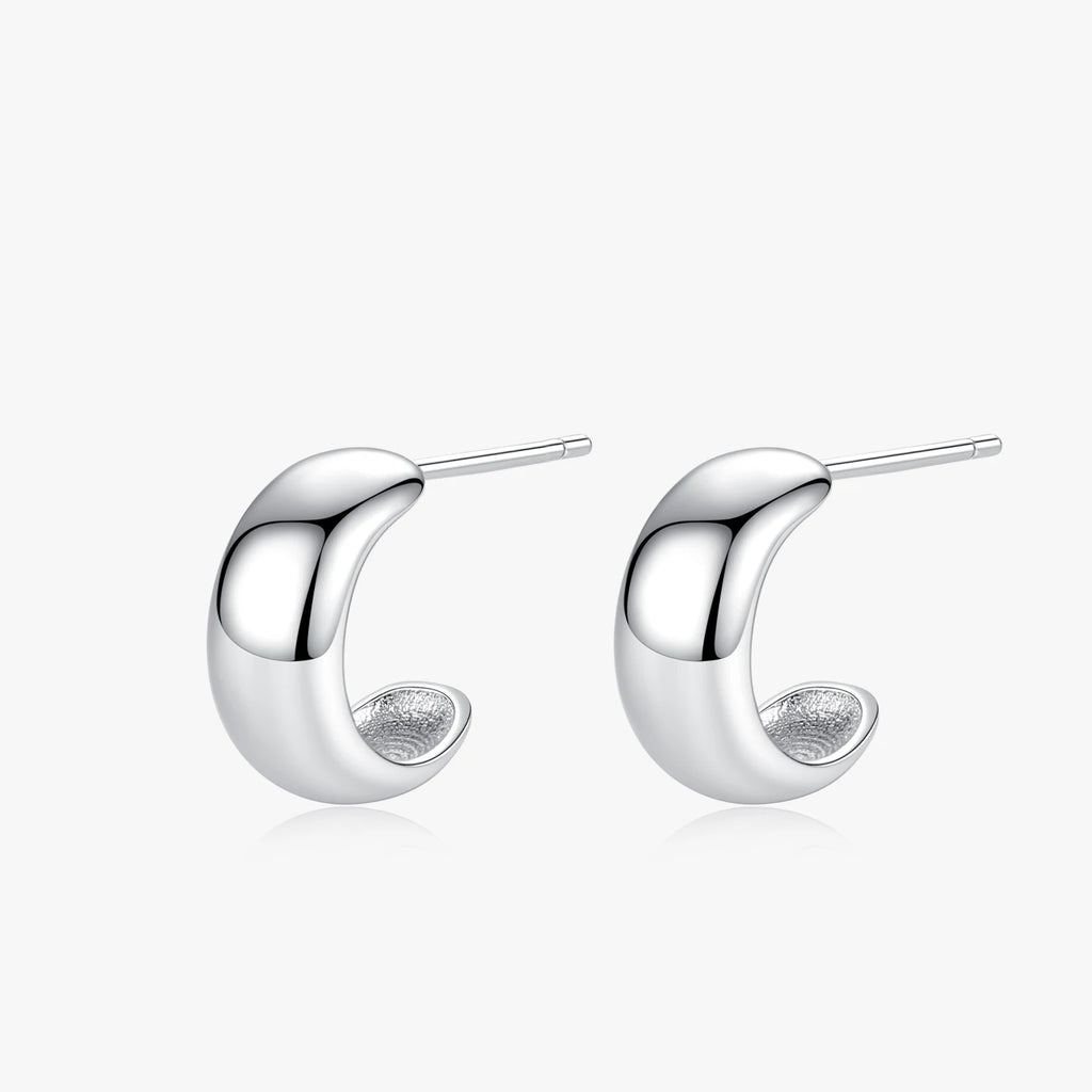 925 Sterling Silver Minimalism Charm Earring - Kimiko