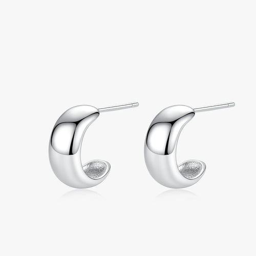 925 Sterling Silver Minimalism Charm Earring - Kimiko