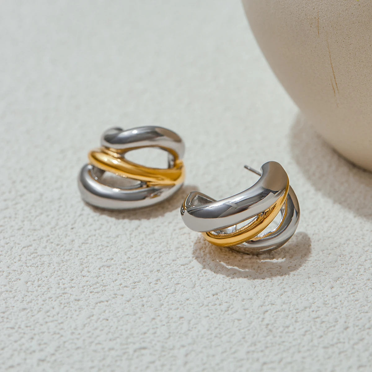 C Earrings Sustainable Stackable Jewelry