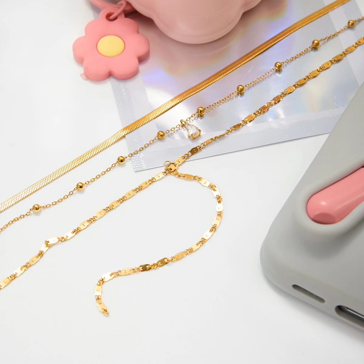 Blade Chain Multi-layer Necklace