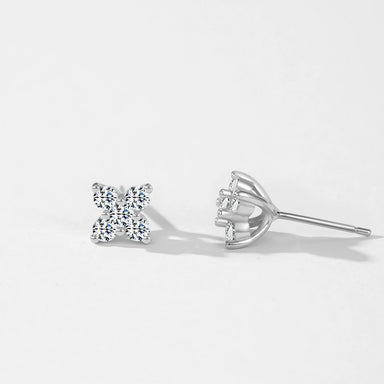Four-leaf Clover Flower Stud Earrings