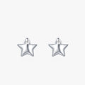 925 Sterling Silver Little Stars Zircon Stud Earrings