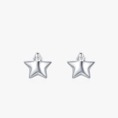 925 Sterling Silver Little Stars Zircon Stud Earrings - Kimiko