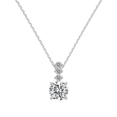 Dylam High Quality 925 Sterling Silver Women Necklace Engagement Wedding Pendant Jewelry Necklaces