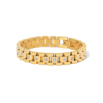Strap Cubic Zirconia Belt Bracelet