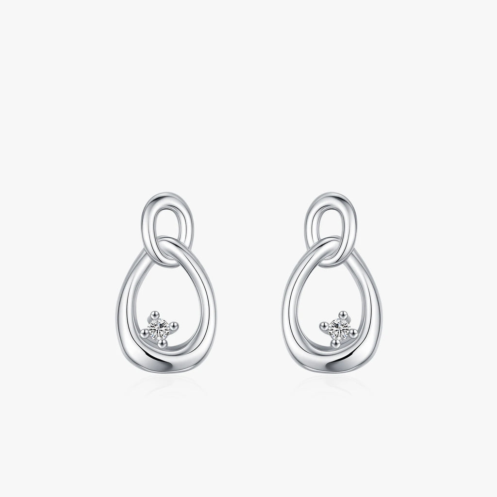 Minimally Curved 925 Sterling Silver Stud Earrings - Kimiko