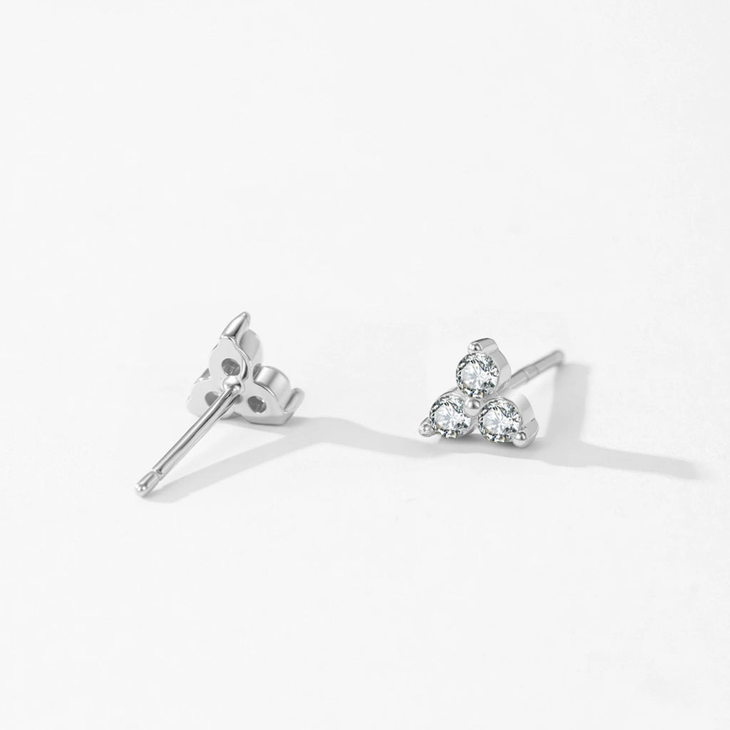 925 Sterling Silver Triangle Geometric Stud Earrings - Kimiko