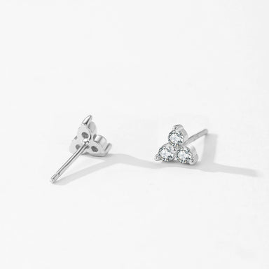 925 Sterling Silver Triangle Geometric Stud Earrings - Kimiko