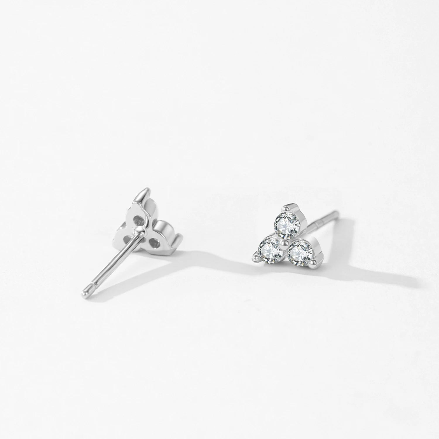 925 Sterling Silver Triangle Geometric Stud Earrings
