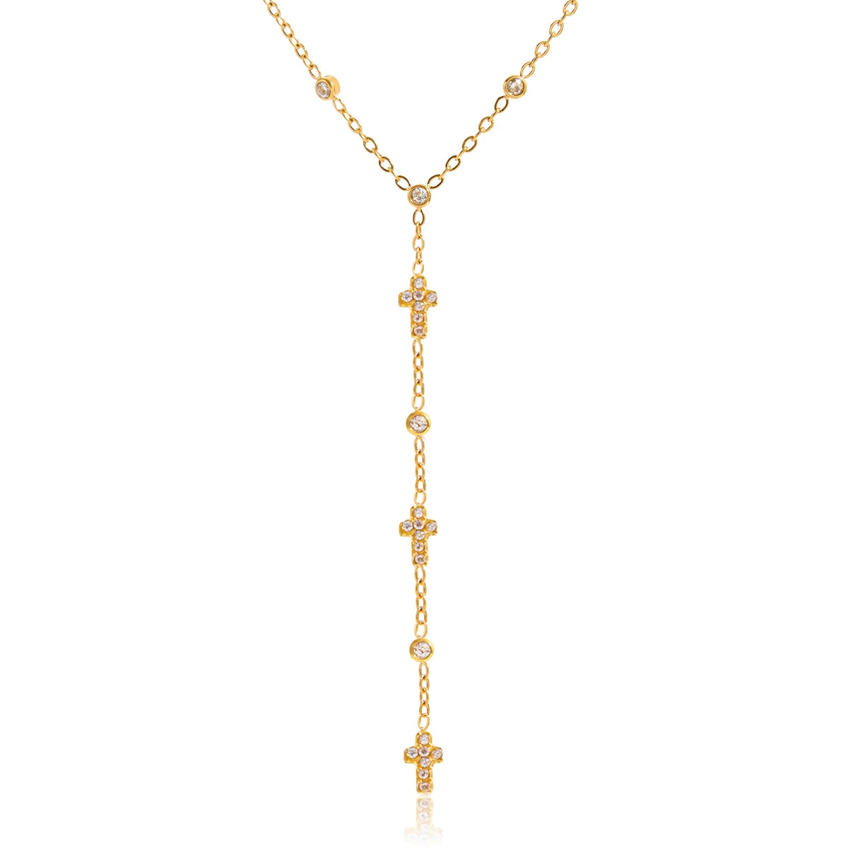 Cross Y-chain Necklace