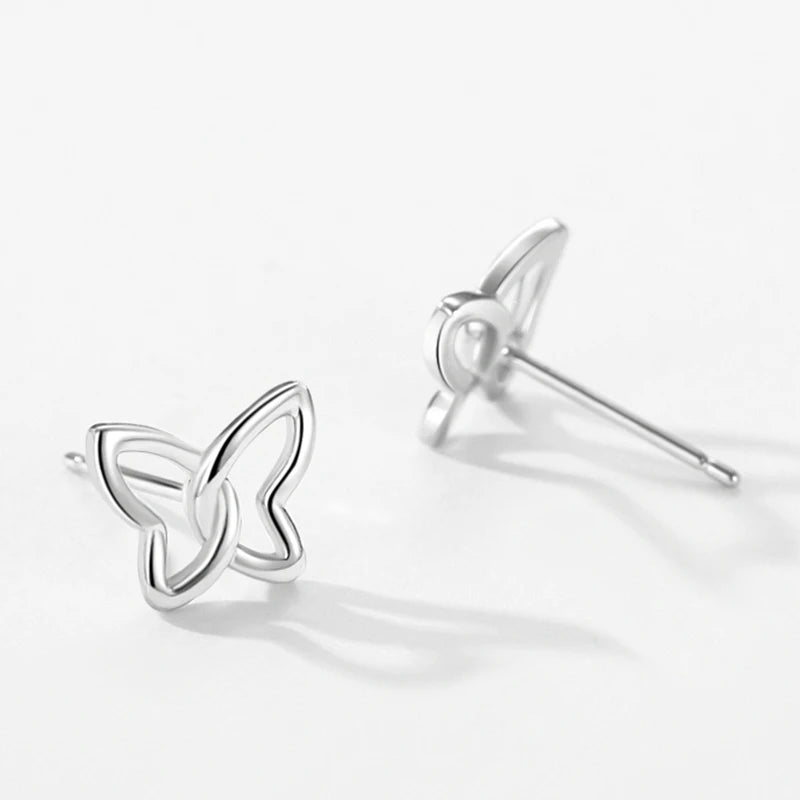 925 Sterling Silver  Butterfly Stud Earrings - Kimiko