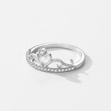 Ailmay New 100% 925 Sterling Silver Fashion Elegant Clear CZ Crown Finger Ring for Women Wedding Accessories Fine Jewelry Gift