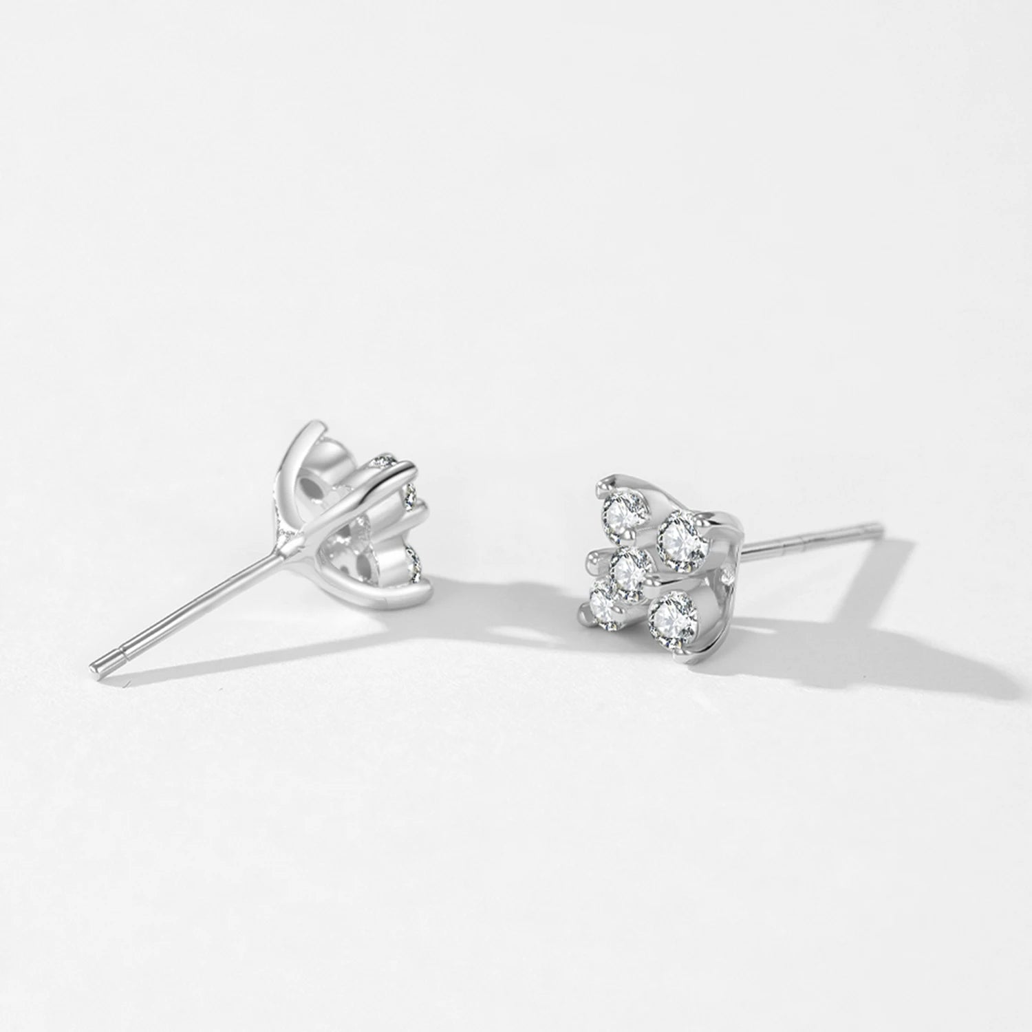 Four-leaf Clover Flower Stud Earrings