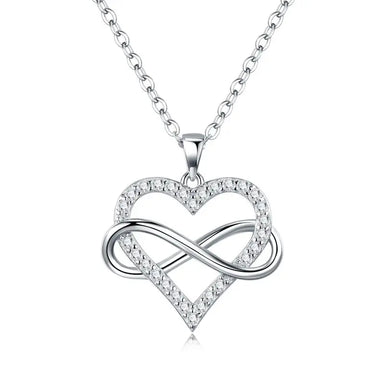 Original Factory New Designs Women 925 Silver Necklace Ladies Fine Jewelry Moissanite Heart Pendant Necklace
