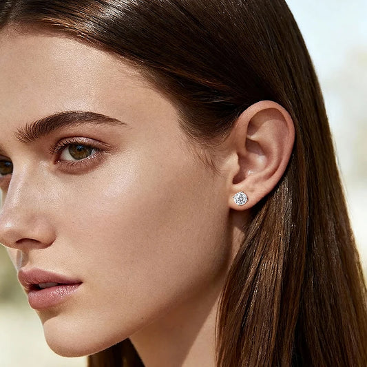 Moissanite Diamond Stud Earring