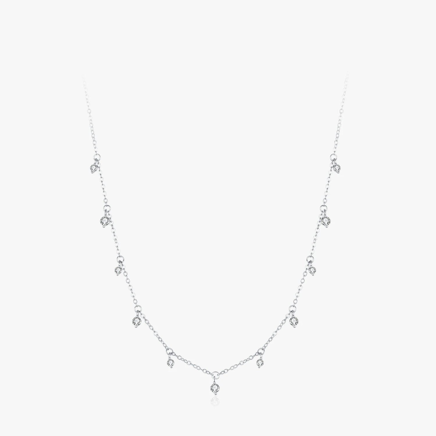 Vintage Mini Round Zircon Choker Necklace