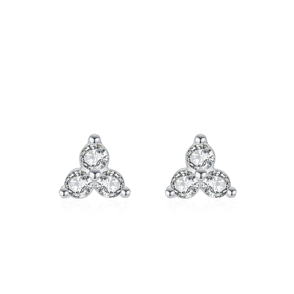 925 Sterling Silver Triangle Geometric Stud Earrings - Kimiko