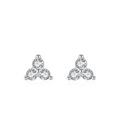 925 Sterling Silver Triangle Geometric Stud Earrings - Kimiko