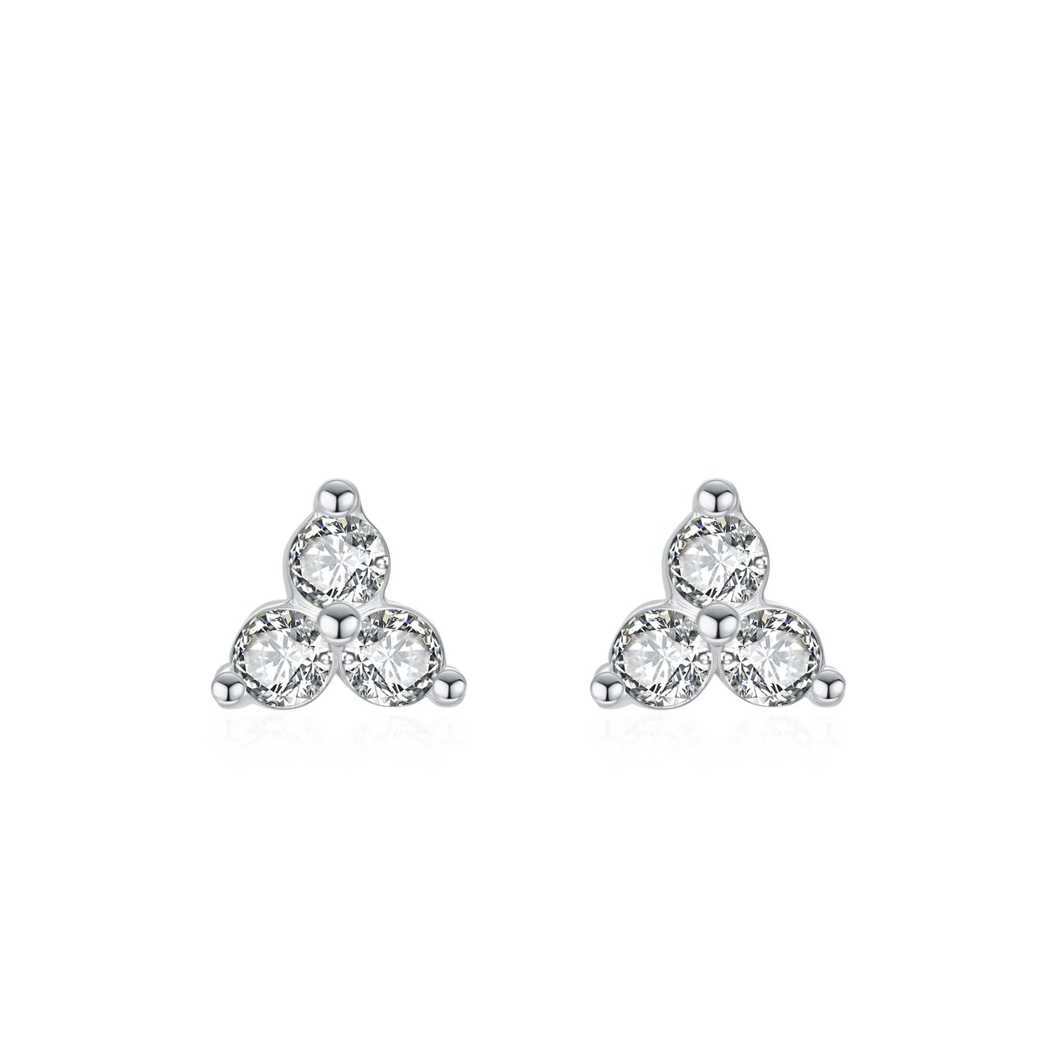 925 Sterling Silver Triangle Geometric Stud Earrings