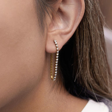 White Zirconia Drop Earrings