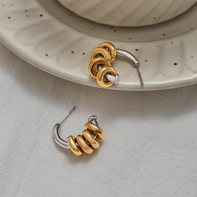 Two-Tone Earring Hoop Earring